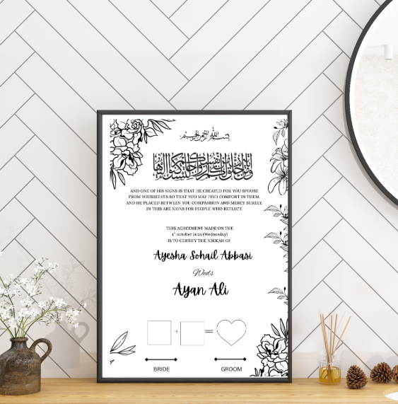 Customize Nikah Frame