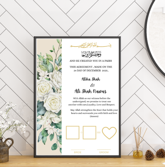 Customize Nikah Frame