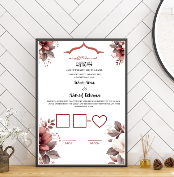 Customize Nikah Frame