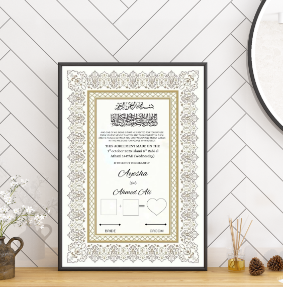 Customize Nikah Frame