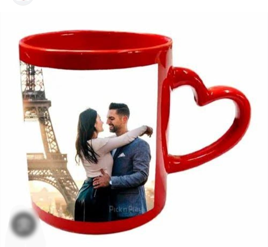 Customize Heart  Handle Mug 