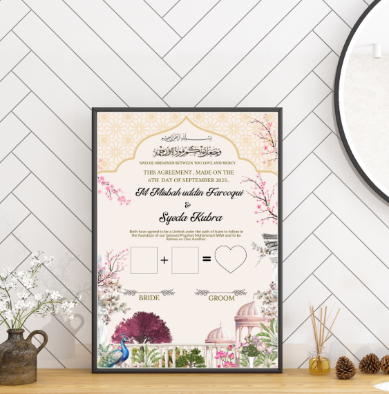 Customize Nikah Frame 