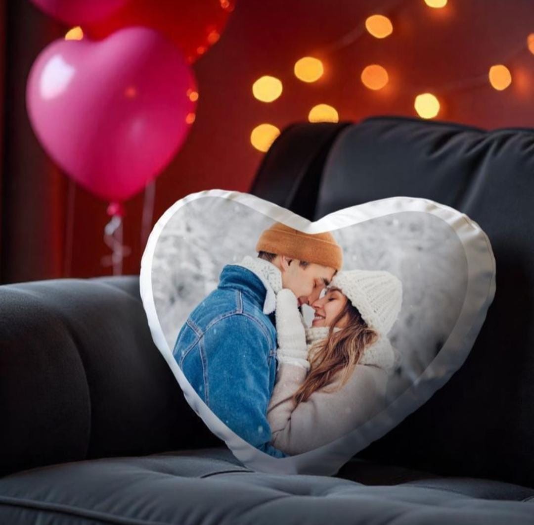 Personalised Heart Shaped Cushion